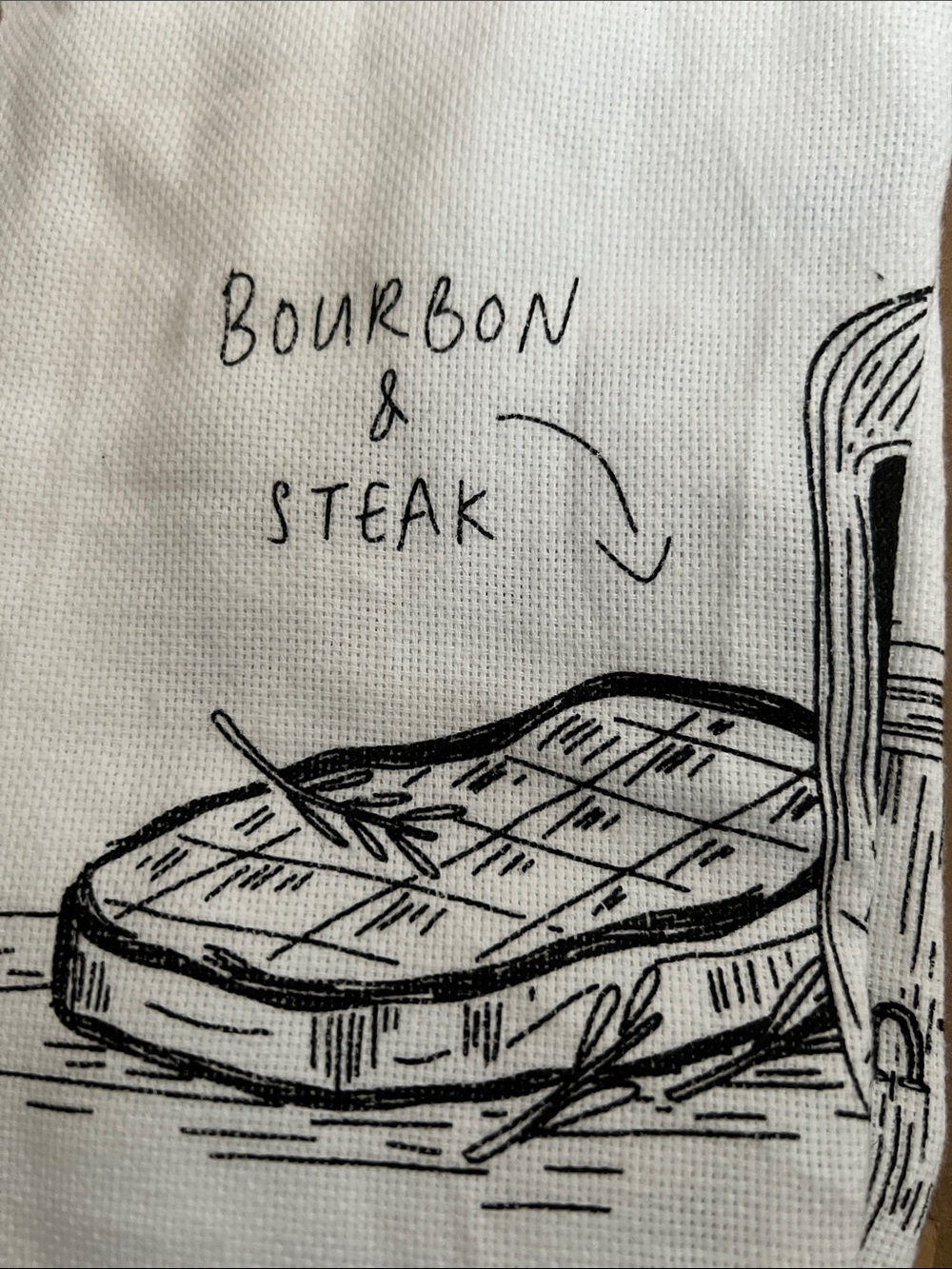 Stitch & Weft Kitchen cotton Towel Rum Tequila  steak chicken liquor & food